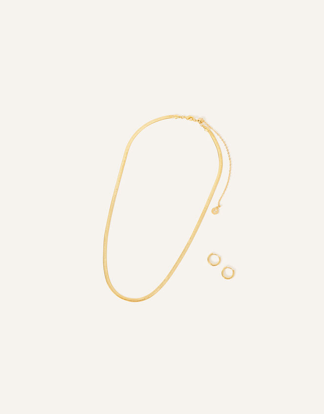 14ct Gold-Plated Omega Chain and Hoops Christmas Cracker, , large