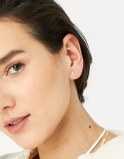 Sterling Silver Celestial Stud Set of Three, , large