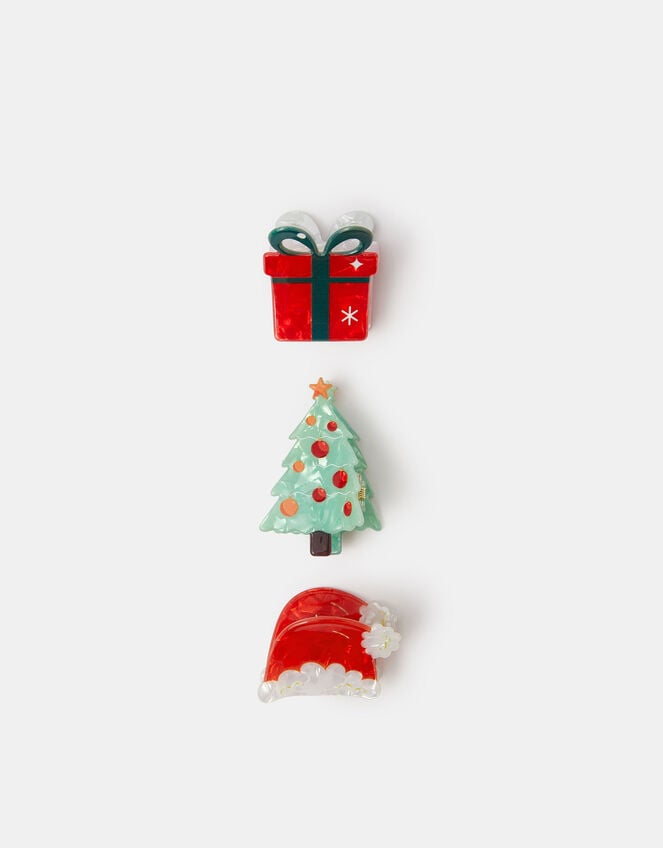 3-Pack Mini Christmas Claw Clips, , large