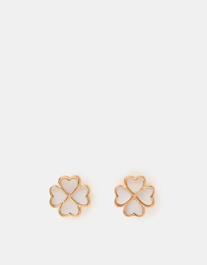 Lucky Clover Stud Earrings, , large