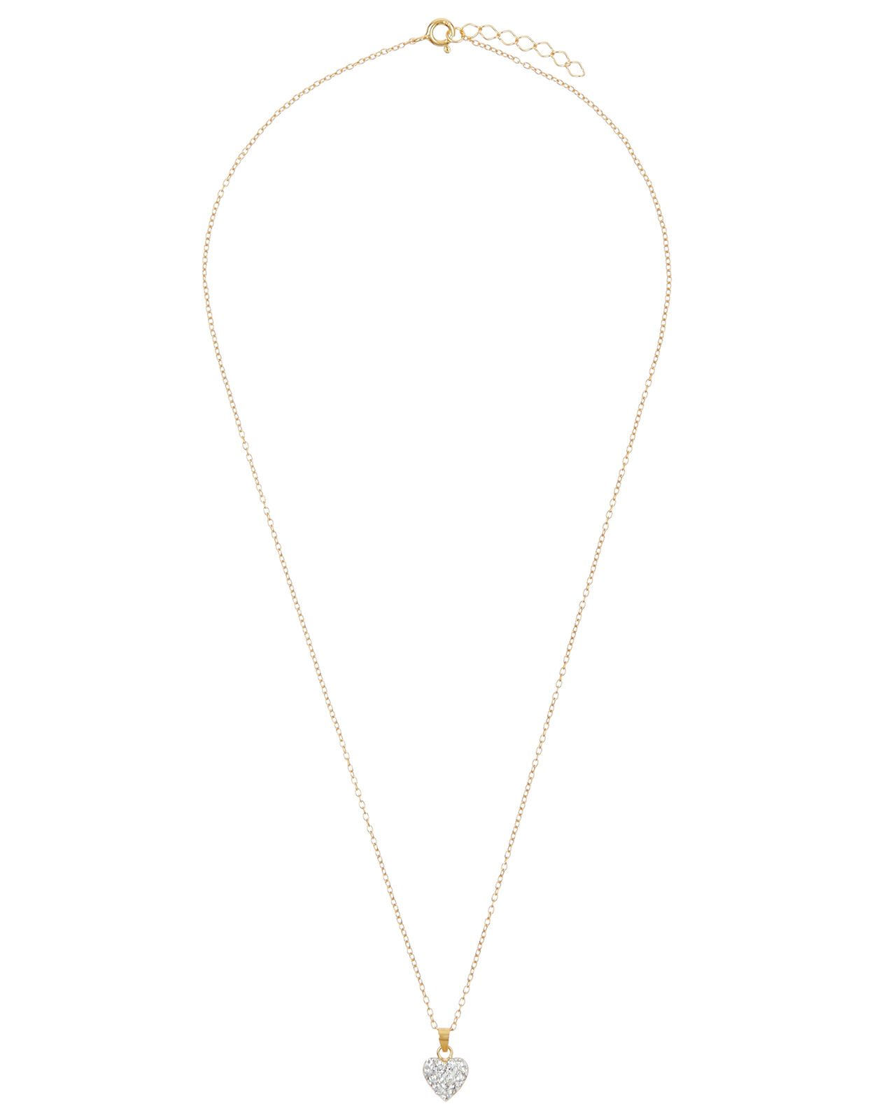 Sparkly hot sale heart necklace