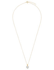 Gold-Plated Sparkly Heart Necklace, , large