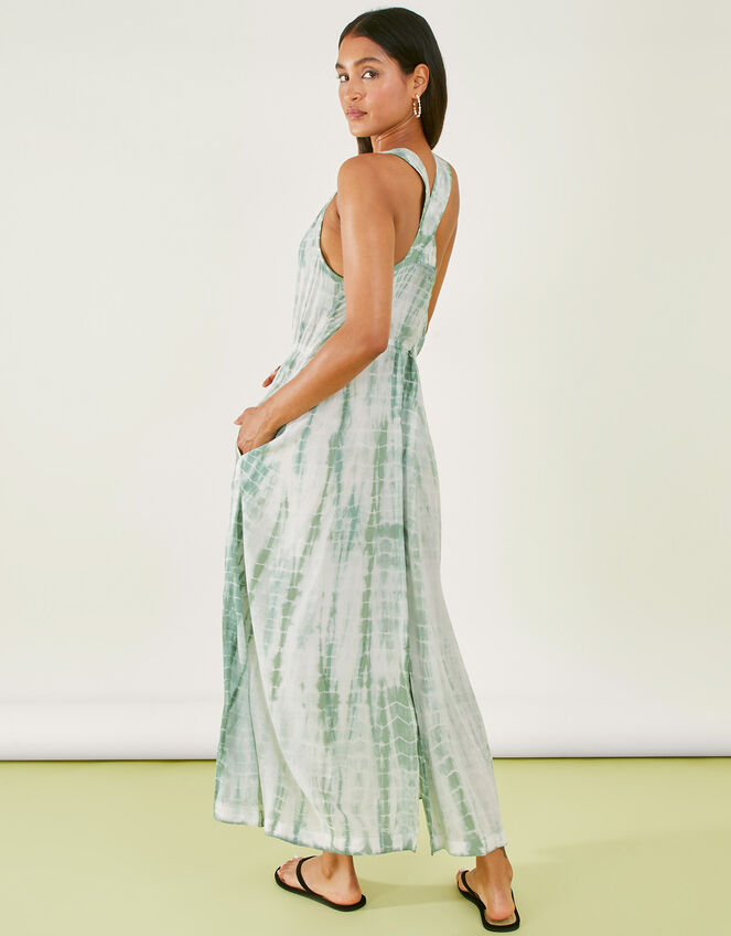 Cross Back Tie Dye Dress, Green (MINT), large