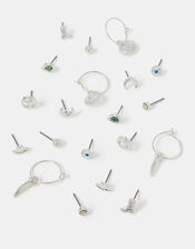 10-Pack Hippie Stud & Hoop Earrings, , large