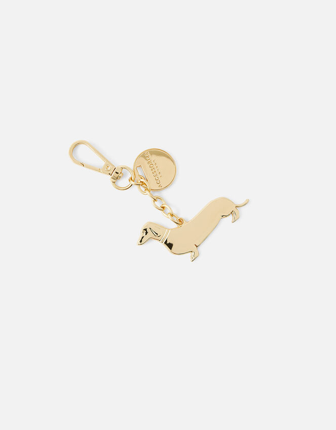 Sausage Dog Metal Keyring, , large