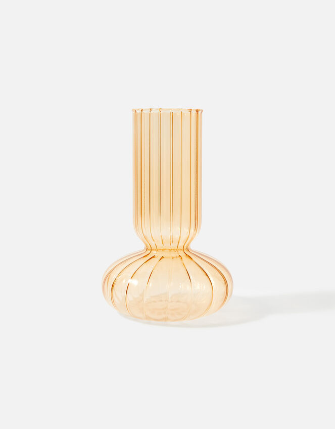 Linear Bulb Glass Vase, Orange (ORANGE), large