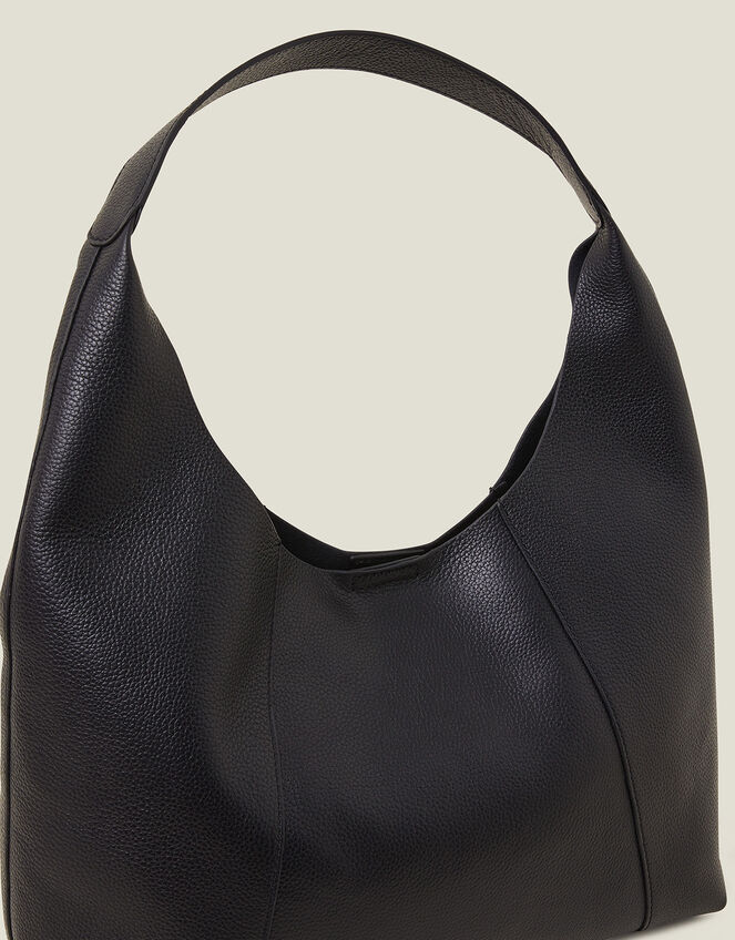 Leather Scoop Shoulder Bag, , large