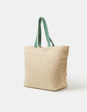 Embroidered Beach Tote Bag, , large