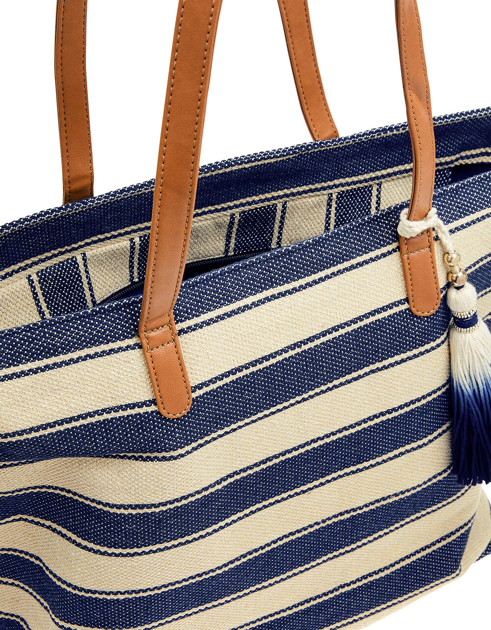 Nautical Stripe Beach Tote Bag Beach bags Accessorize UK