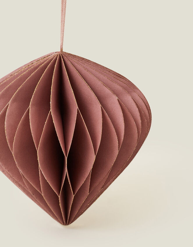 Paper Teardrop Hanging Decoration, Pink (PALE PINK), large