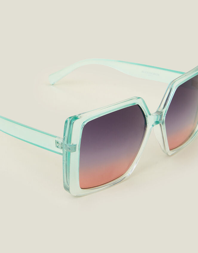 Oversized Ombre Crystal Sunglasses, , large