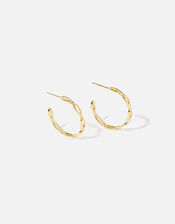 Gold-Plated Chain Hoops, , large