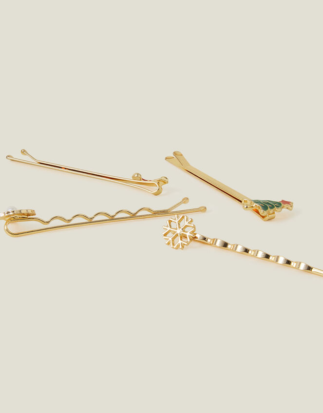Christmas Hair Slides 4 Pack, , large