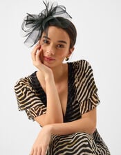 Mini Crin Fascinator, Black (BLACK), large