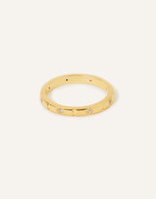 14ct Gold-Plated Star and Moon Band Ring, Gold (GOLD), large