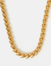 14ct Gold-Plated Twisted Wave Necklace, , large