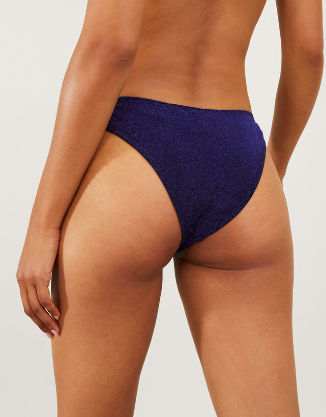 Shimmer Bikini Briefs, Blue (BLUE), large