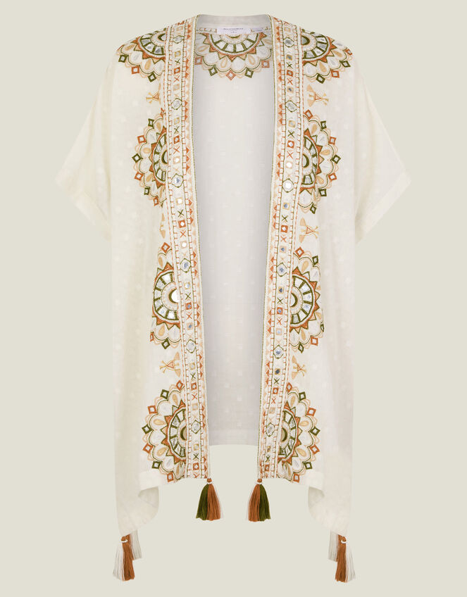 Mirror Embellished Cover Up, Cream (CREAM), large