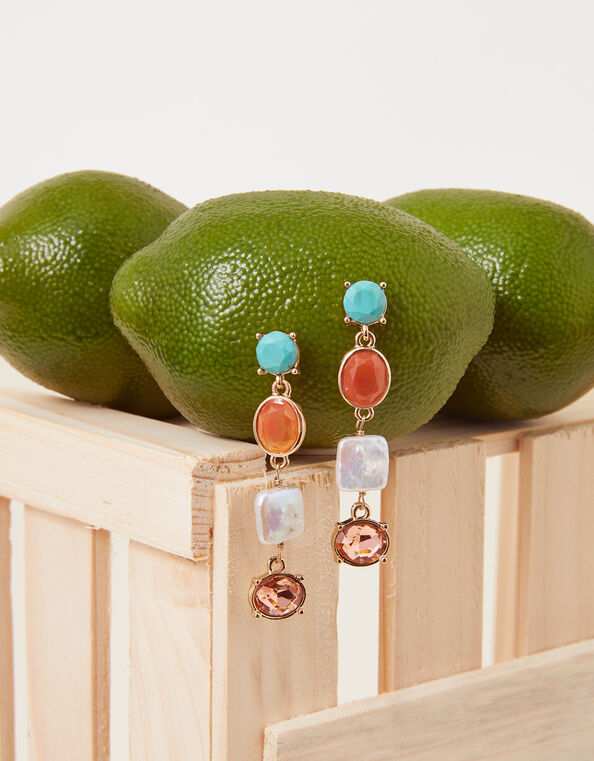 Eclectic Long Drop Earrings, , large