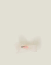 Fascinator Feather Bow Hair Clip, Pink (PALE PINK), large