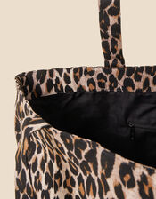 Leopard Canvas Shopper Bags, , large