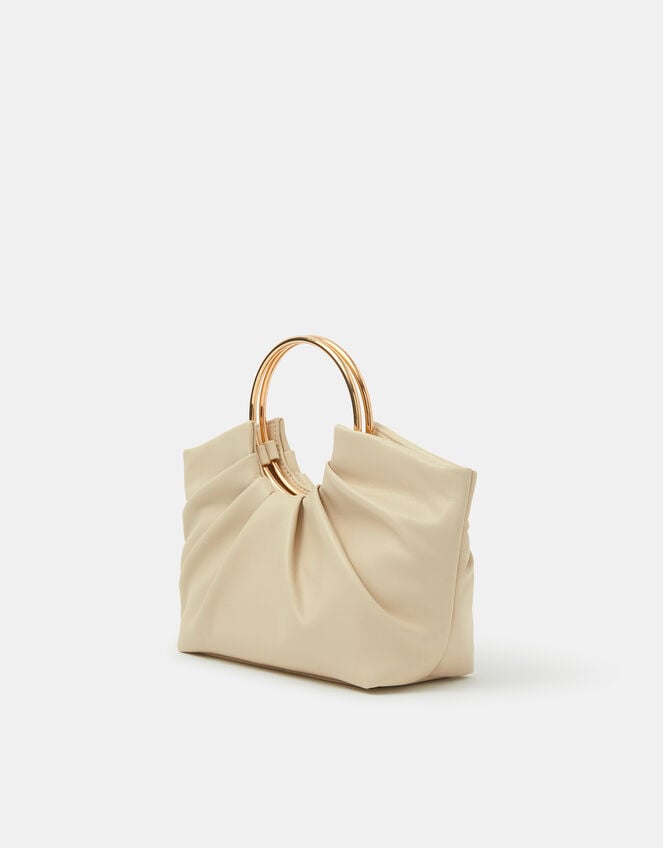 Ruched Ring Handheld Bag, , large