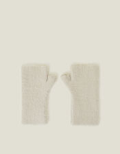 Fluffy Cut Off Gloves, Natural (NATURAL), large