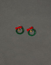 Christmas Wreath Earrings, , large