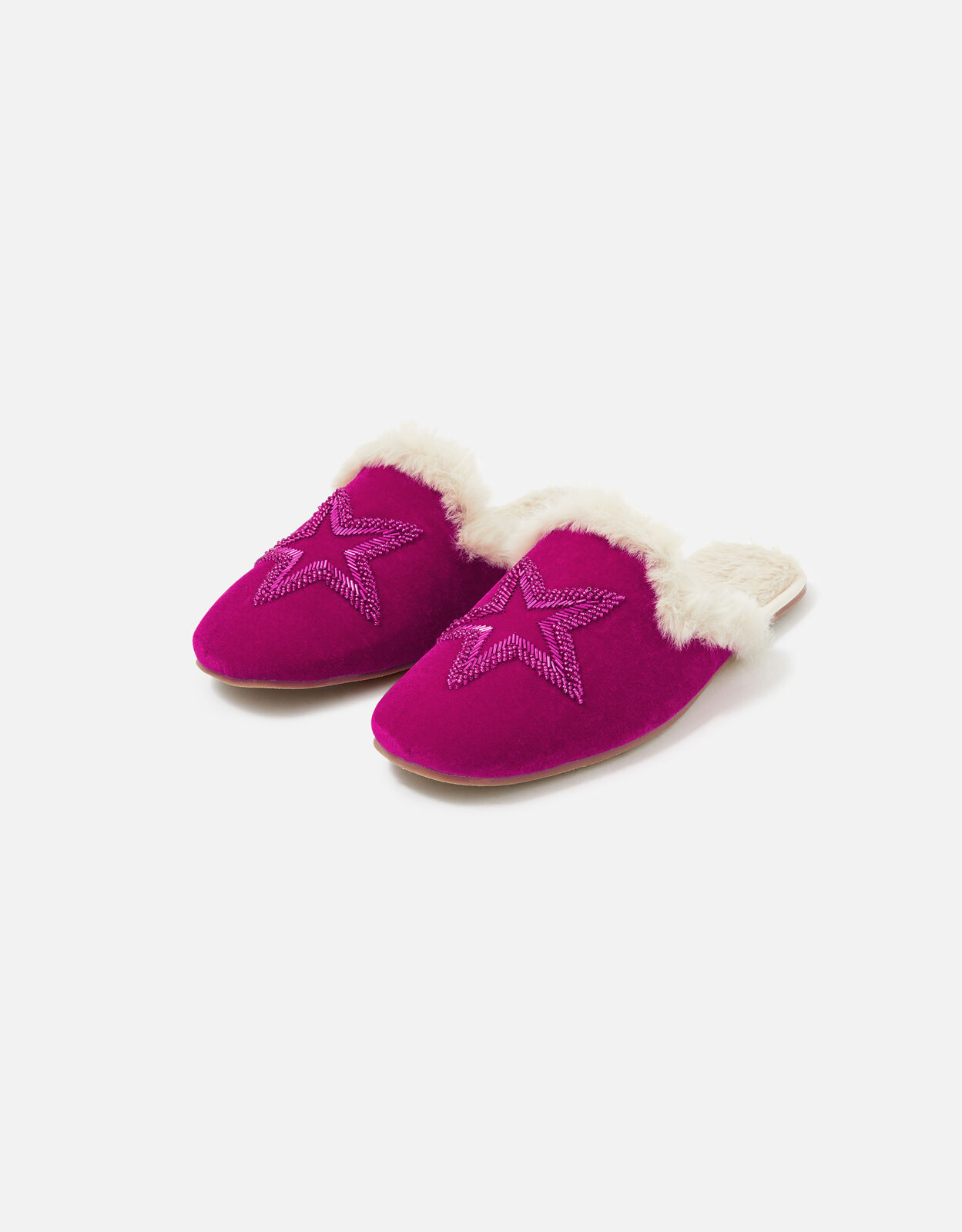 Pink velvet slippers clearance