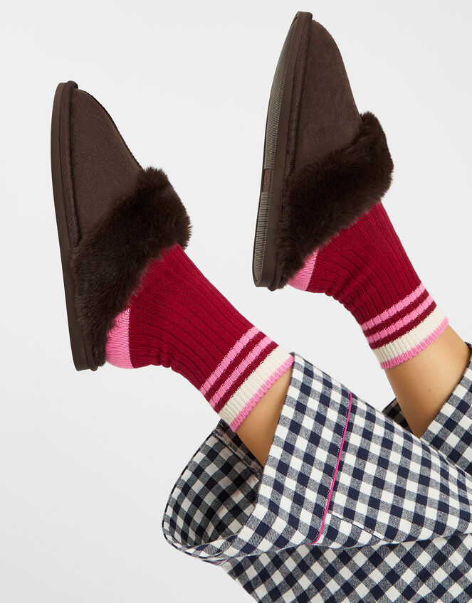 Stripe Ribbed Socks, , large