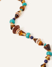 Eclectic Mixed Shape Beaded Necklace, , large