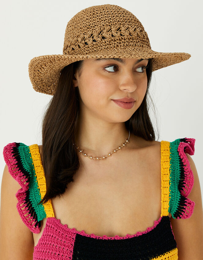 Lilian Crochet Floppy Hat, , large