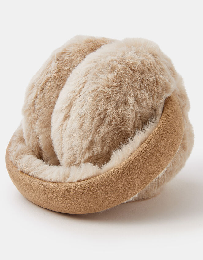 Faux Fur Suedette Earmuffs, , large