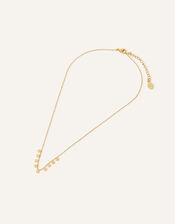 Stainless Steel Tiny Disc Station Necklace, , large