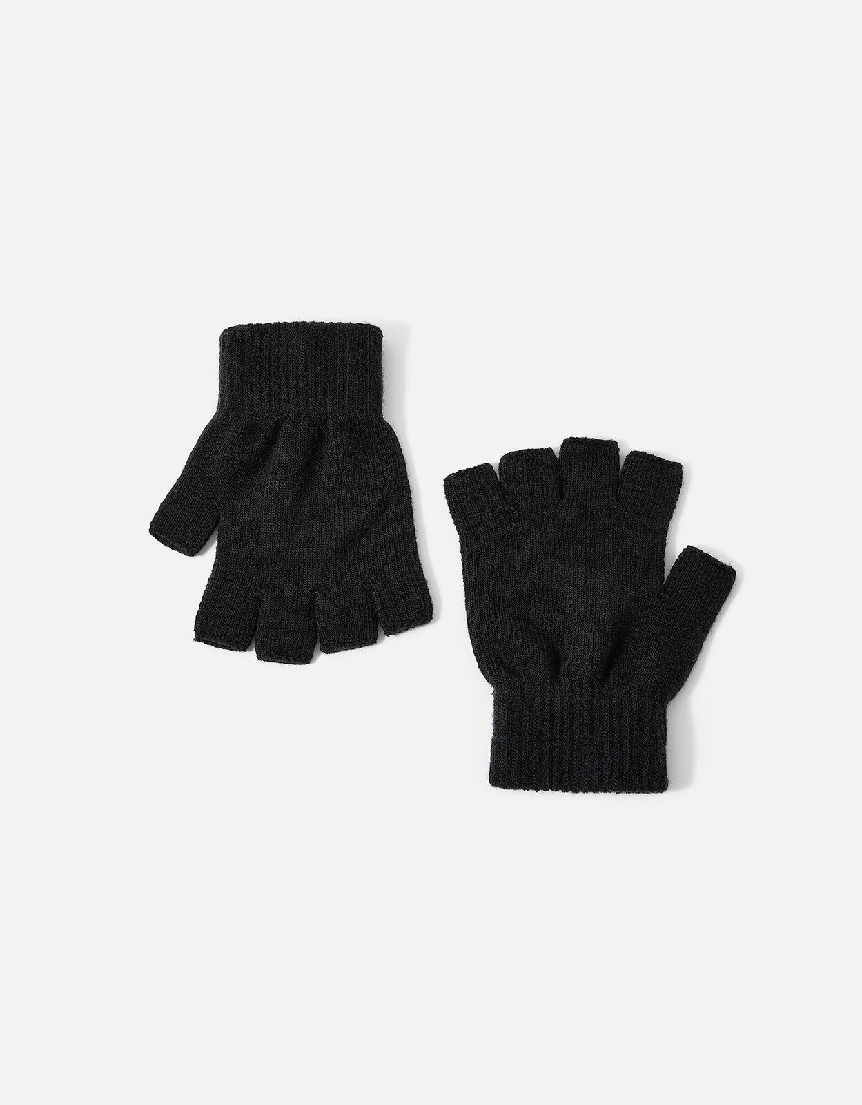 Black knit fingerless gloves store