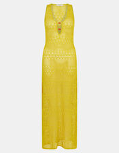 Sleeveless Knitted Maxi Dress, Green (OLIVE), large