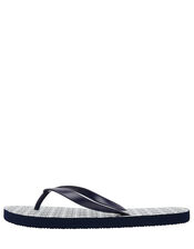 Monogram Print EVA Flip-Flops, Blue (NAVY), large