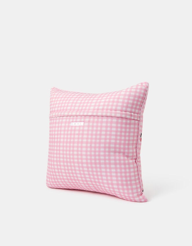 Quilted Gingham Cherry Cushion Cover, , large