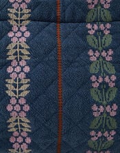 Tapestry Quilted Denim Shopper Bag, , large