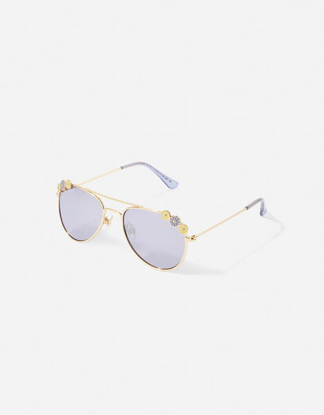 Girls Daisy Aviator Sunglasses, , large