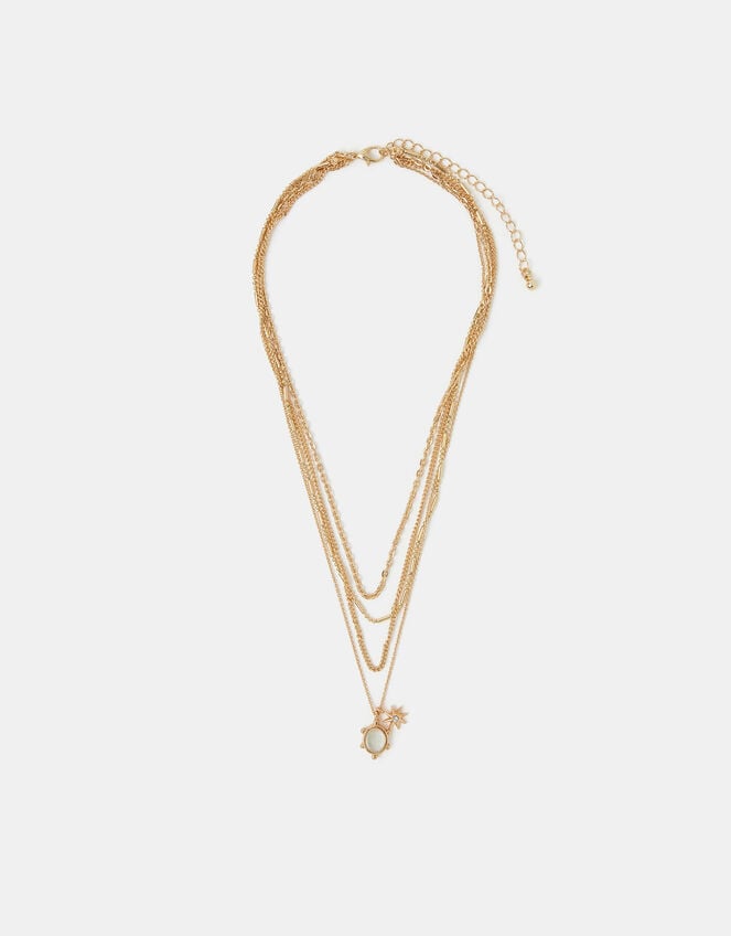 Layered Star Pendant Necklace, , large