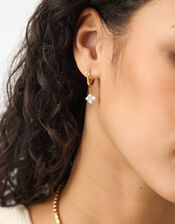 2-Pack Stainless Steel Stud & Hoop Drop Earrings , , large