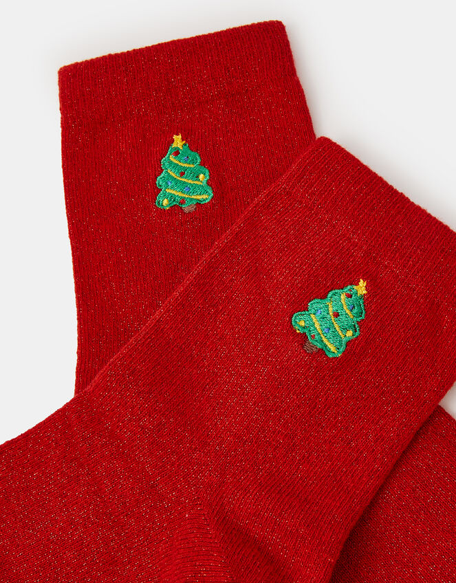 Christmas Tree Glitter Socks, , large