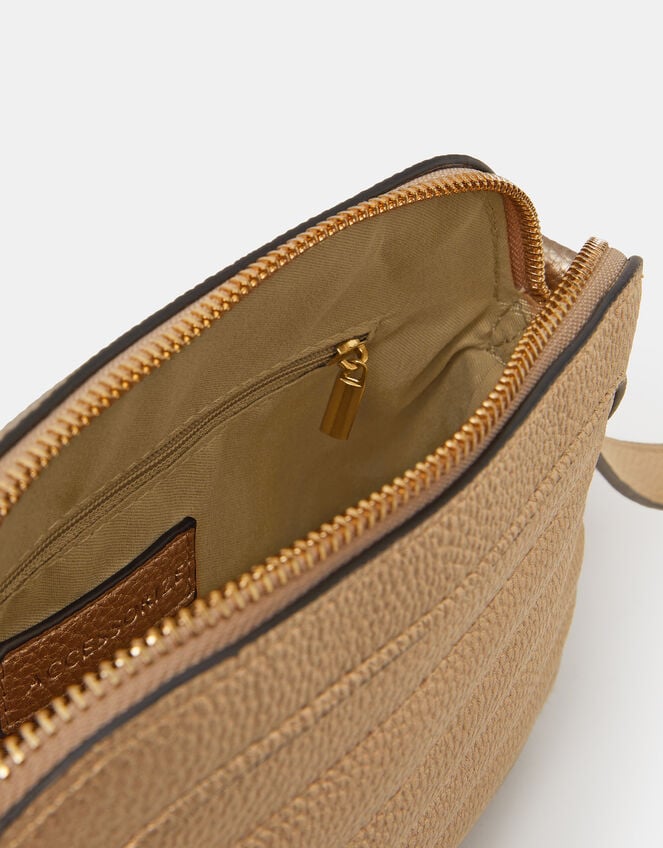 Quilted Crossbody Bag, Gold (GOLD), large