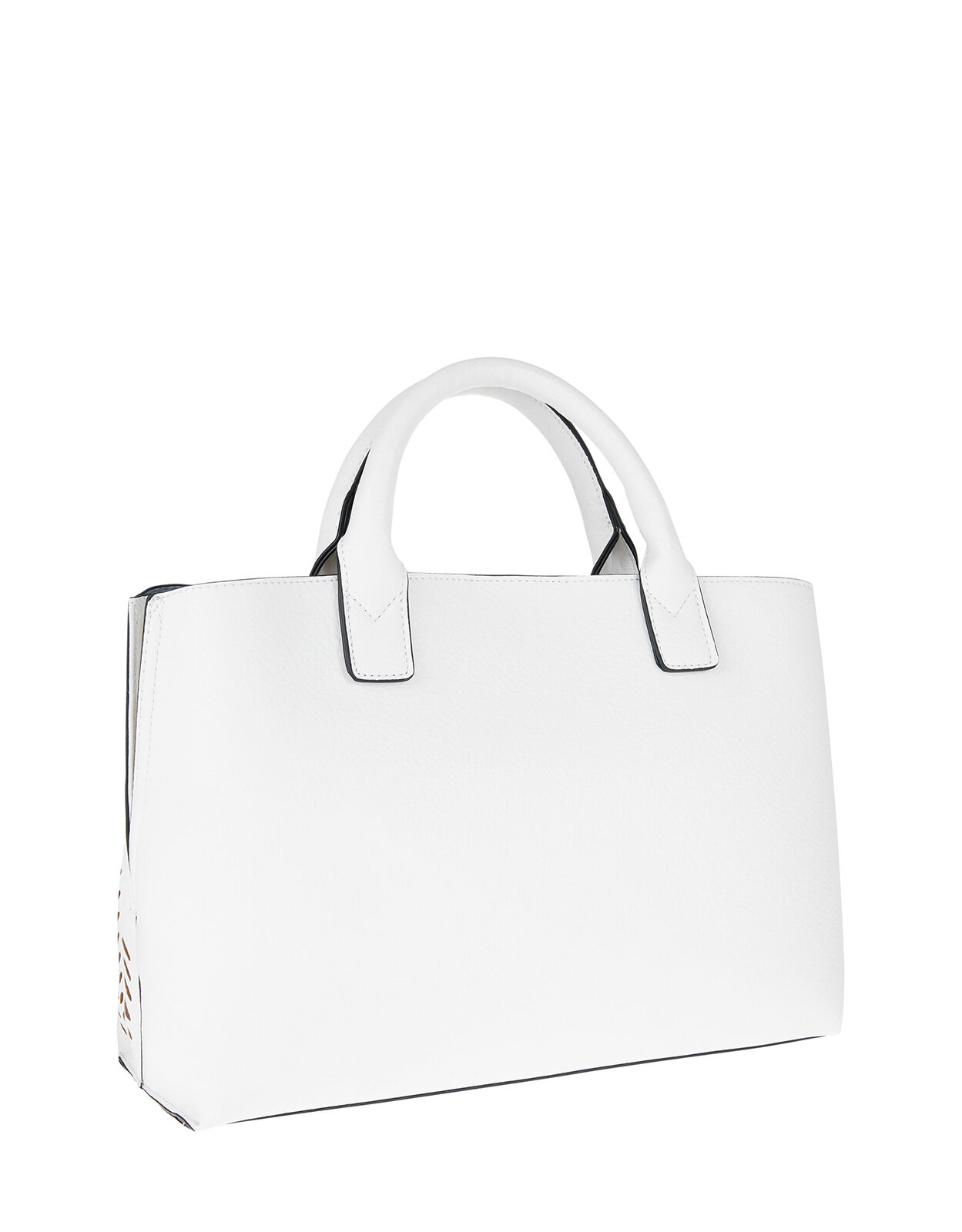 Cut-Out Handheld Bag White | Shoulder 