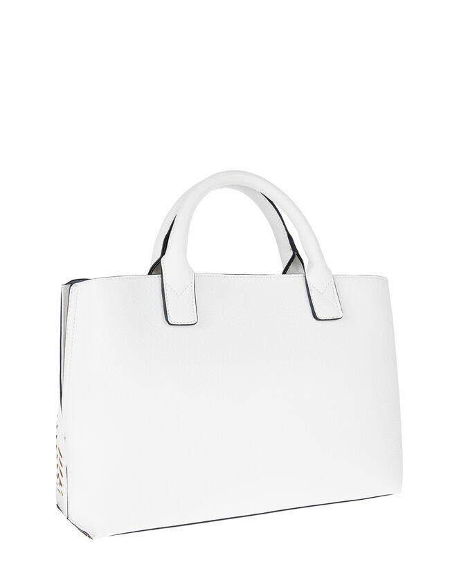 Cut-Out Handheld Bag, White (WHITE), large