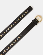 Heart Stud Belt, Black (BLACK), large