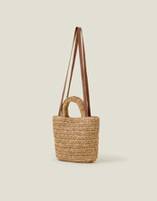 Raffia Daisy Handbag, , large