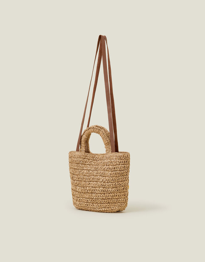 Raffia Daisy Handbag, , large