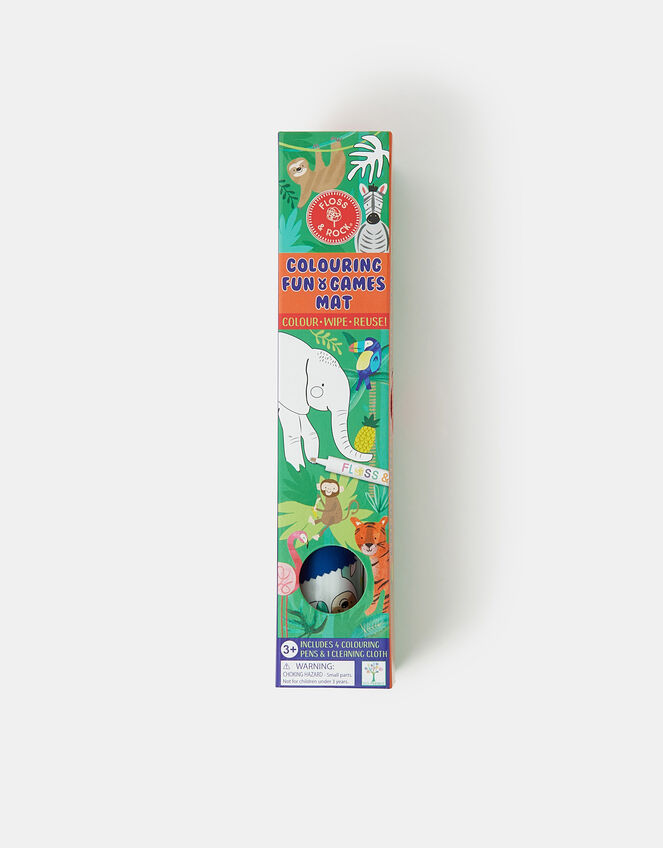 Floss & Rock Jungle Colouring Fun & Games Mat, , large